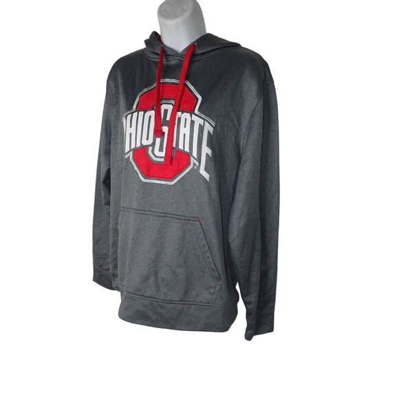 Ohio State‎ Buckeyes Scarlet And Gray Hooded Sweatshirt NCAA FOOTBALL Men's M - Picture 2 of 6